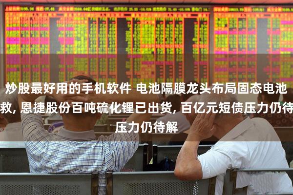 炒股最好用的手机软件 电池隔膜龙头布局固态电池自救, 恩捷股份百吨硫化锂已出货, 百亿元短债压力仍待解
