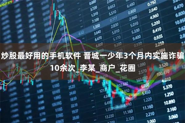 炒股最好用的手机软件 晋城一少年3个月内实施诈骗10余次_李某_商户_花圈