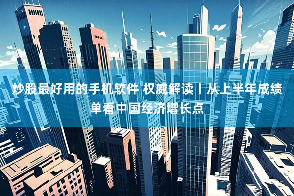炒股最好用的手机软件 权威解读丨从上半年成绩单看中国经济增长点