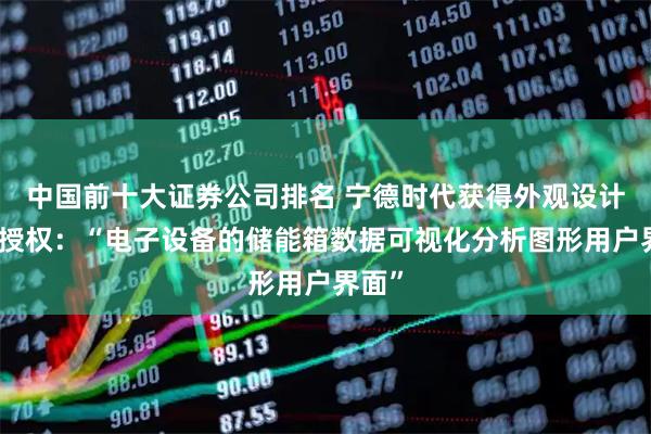 中国前十大证券公司排名 宁德时代获得外观设计专利授权:“电子设备的储能箱数据可视化分析图形用户界面”